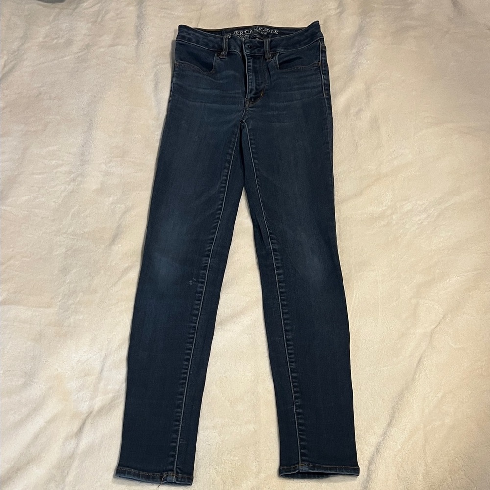 American Eagle Outfitters Dark Blue High-Rise Jegging